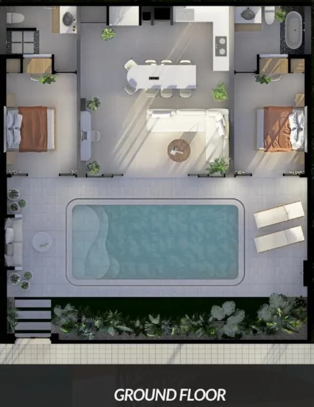 2-bedroom ground floor